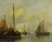 Antonie Waldorp Fishing Boats on Calm Water china oil painting artist